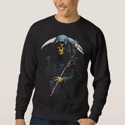 Sweatshirt Faucheuse : Élégance sombre (Devant)