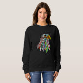 Sweatshirt Faucon pèlerin Oiseau canard buse Ornithologue (Devant entier)