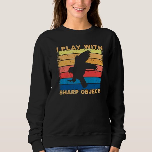 Sweatshirt Fauconnerie Chasse Je Joue Avec Des Objets Trancha (Devant)