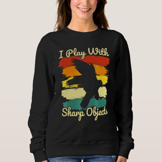 Sweatshirt Fauconnerie Chasse Je Joue Avec Des Objets Trancha (Devant)