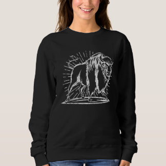 Sweatshirt Faune de zoo animalier Soigneur de zoo Buffle Bis