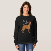 Sweatshirt Faune Sable Belge Malinois Chien Maman Noël (Devant entier)