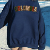 Sweatshirt Faux Patchwork Colombie Design Noël