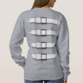 Sweatshirt Faux Straîtjacket Insane Asile Costume Halloween (Dos)