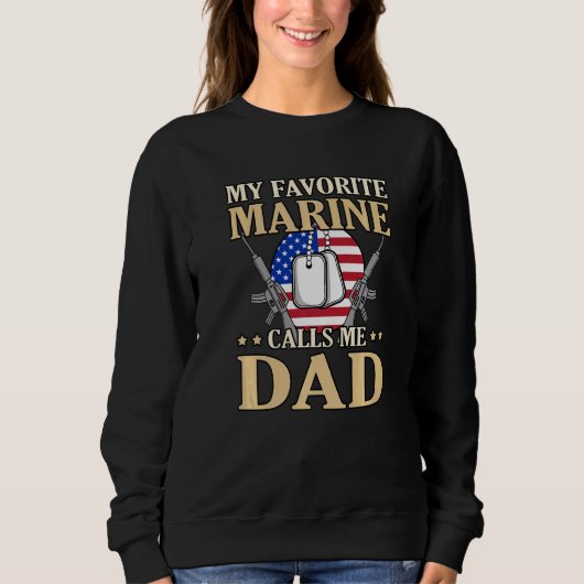 Sweatshirt Favorite Marine m'appelle Papa Fatheru2019s Jour F (Devant)