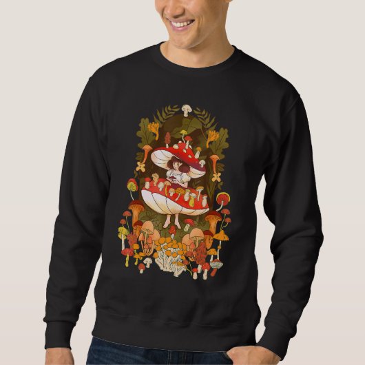 Sweatshirt Fée Champignon Mignonne Grunge Fairycore Conte de (Devant)