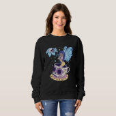 Sweatshirt Fée Sugar Crâne Mug Papillon Thé Pot Sorcière Magi (Devant entier)
