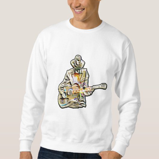Sweatshirt Feel the Blues - Conception de guitare artistique (Devant)