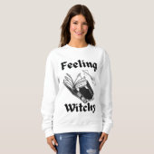 Sweatshirt Feeling Witchy Spell book drôle Halloween sorcière (Devant entier)