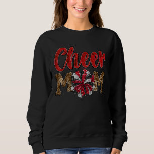 Sweatshirt Félicitations Maman Marron Léopard Lettres Cheer P