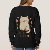 Sweatshirt Félin en fleurs (Dos)
