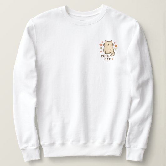 Sweatshirt Feline in Bloom (Design devant)