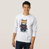 Sweatshirt Feline Samurai Warrior (Devant entier)