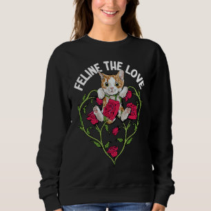 Sweatshirt Feline The Love Valentines Day Love Chat Kitten Ow