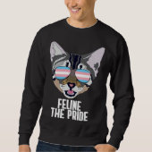 Sweatshirt Feline The Pride Cat Trans Pride (Devant)