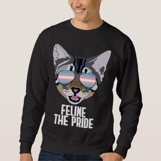Sweatshirt Feline The Pride  Cat Trans Pride (Devant)