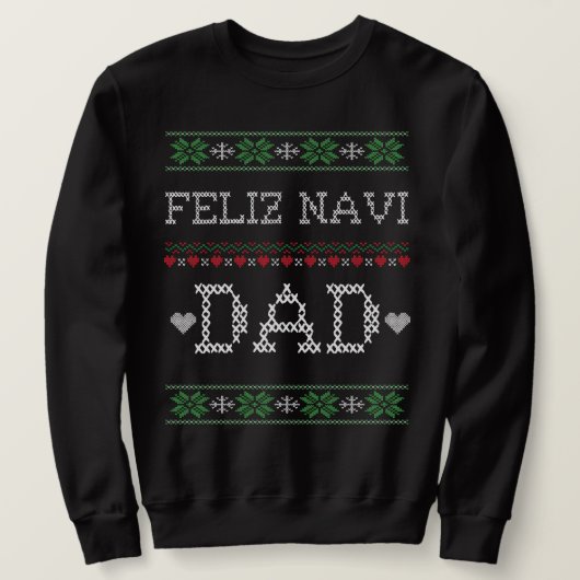 Sweatshirt FELIZ NAVI DAD drôle Noël (Design devant)