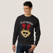 Sweatshirt Feliz Navidog Navidad Labrador Retriever Christmas (Devant entier)