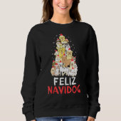 Sweatshirt Feliz Navidog Shirt Camisa Perro Navidad (Devant)