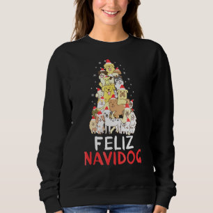 Sweatshirt Feliz Navidog Shirt Camisa Perro Navidad