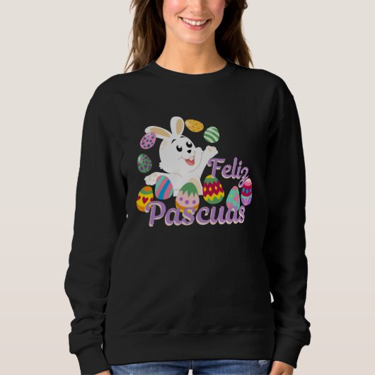Sweatshirt Feliz Pascuas Bunny Happy Easter (Devant)