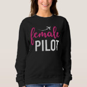 Sweatshirt Female Pilot  Aviation (Devant)