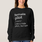 Sweatshirt Female Pilot Definition  Aviation (Devant)