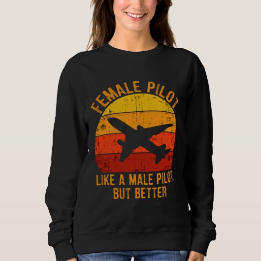 Sweatshirt Female Pilot Definition  Aviation  2 (Devant)