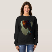 Sweatshirt Female Robot Sci Fi Cyborg Unique Futuristic Digit (Devant entier)