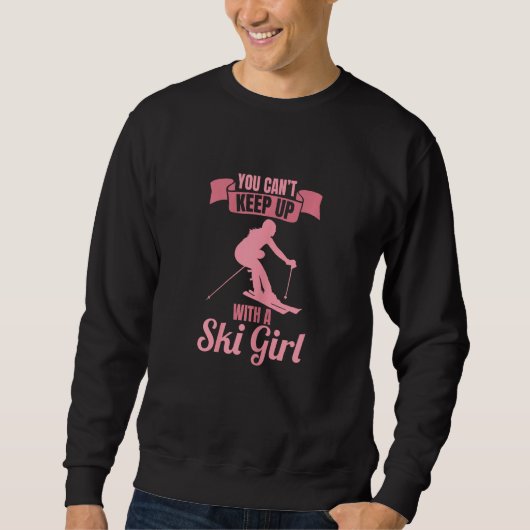 Sweatshirt Female Skier Skiing (Devant)