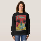 Sweatshirt Female Surfer Black s Beach San Diego California (Devant entier)
