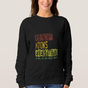 Sweatshirt Femen Mens Gramps Retro Grand-Père Sait Tout T