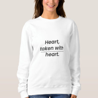Sweatshirt féminine avec "Coeur, prise de coeur"