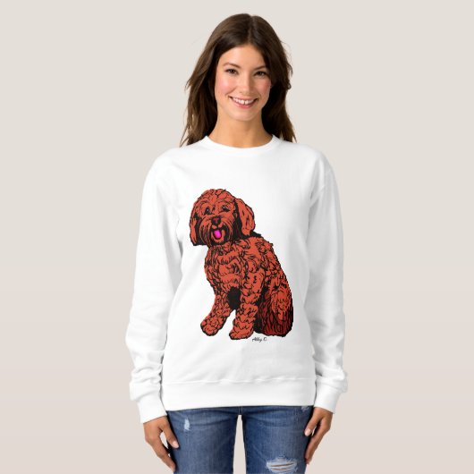 Sweatshirt féminine du Labradoodle (Devant entier)