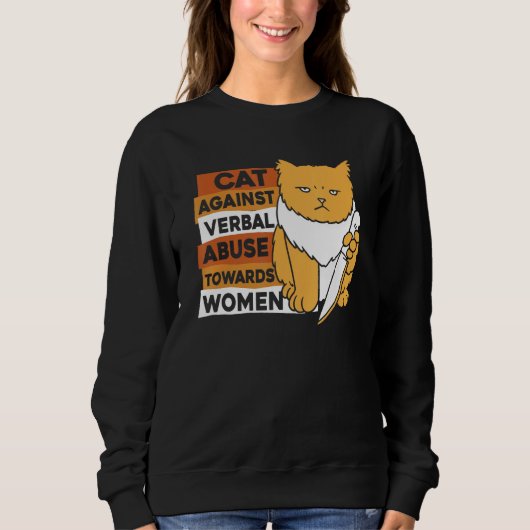 Sweatshirt Feminist Feline Equality Women s Rights  Feminism  (Devant)