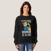 Sweatshirt Feminist Women s Rights  Equality Feminism Cat (Devant entier)