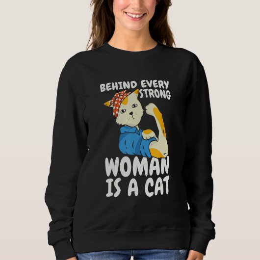 Sweatshirt Feminist Women s Rights  Equality Feminism Cat (Devant)