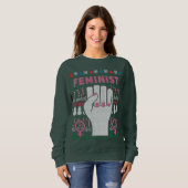 Sweatshirt féministe du pouvoir moche de Noël (Devant entier)