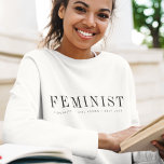 Sweatshirt Féministe | Egalité moderne Pouvoir des filles Amo<br><div class="desc">La personnalisation féministe cite le design d'art avec un slogan personnalisé (égalité - pouvoir de fille - amour de soi) dans une typographie moderne classique dans un style minimaliste. Célébrez l'autonomisation des femmes partout avec ce design remarquable! Un cadeau parfait pour une amie ou une femme ! #petite puissance #féministe...</div>