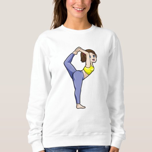 Sweatshirt Femme au Yoga Stretching exercices Legs (Devant)