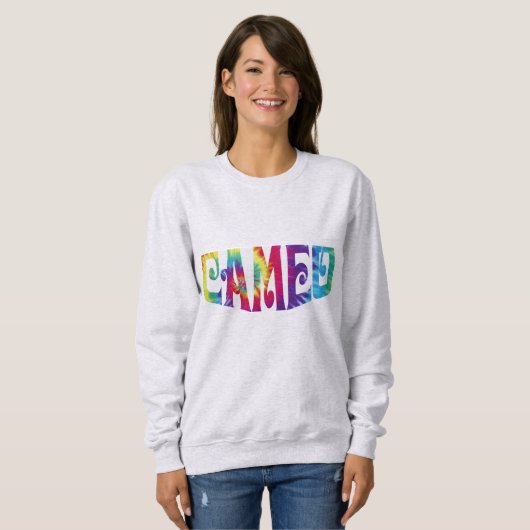 Sweatshirt femme avec logo Cravate-Dye Cameo (Devant entier)
