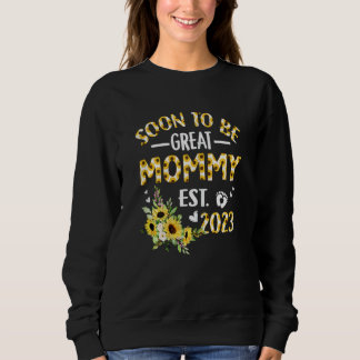 Sweatshirt Femme Bientôt Devenir Maman 2023 Tournesol Nouvell