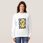 Sweatshirt femme canard mignon drôle (Devant entier)