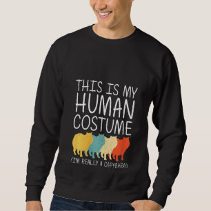 Sweatshirt Femme Capybara Halloween Costume humain Mammal Ani