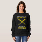Sweatshirt Femme c'est bon comme softball girl softball jeu (Devant entier)