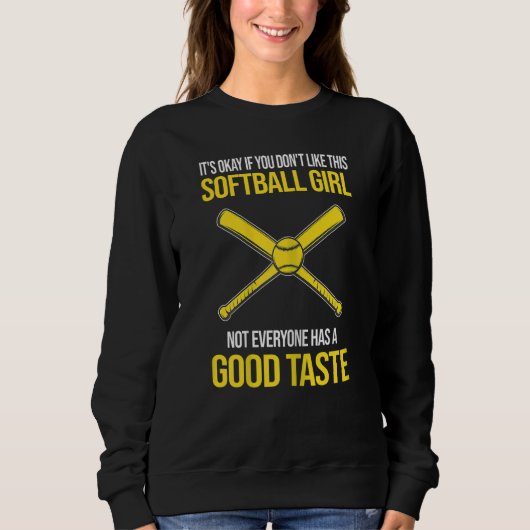 Sweatshirt Femme c'est bon comme softball girl softball jeu (Devant)
