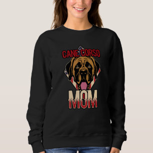 Sweatshirt Femme Chien Drapeau USA Cane Corso Maman  2