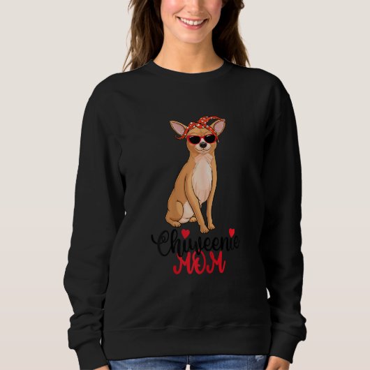 Sweatshirt Femme Chiweenie Chig Chiweenie Maman (Devant)