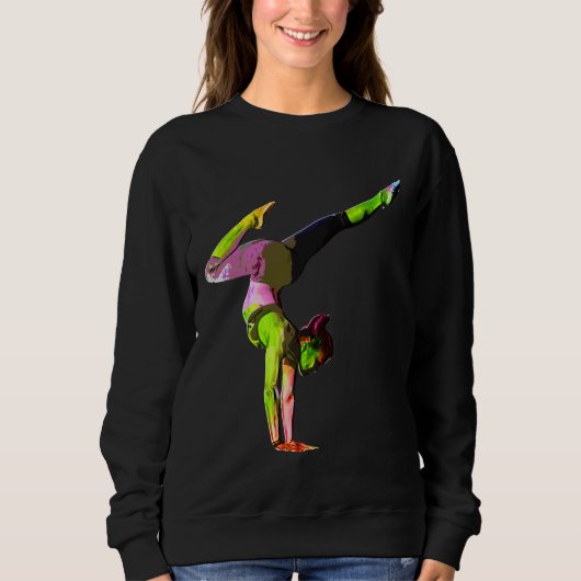 Sweatshirt Femme colorée de yoga (Devant)