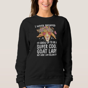 Sweatshirt Femme Cool Chèvres pour femmes Filles fermière à g